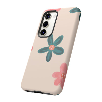 Vintage Floral Tough Samsung Galaxy Case – Soft Matte Finish with Dual-Layer Protection