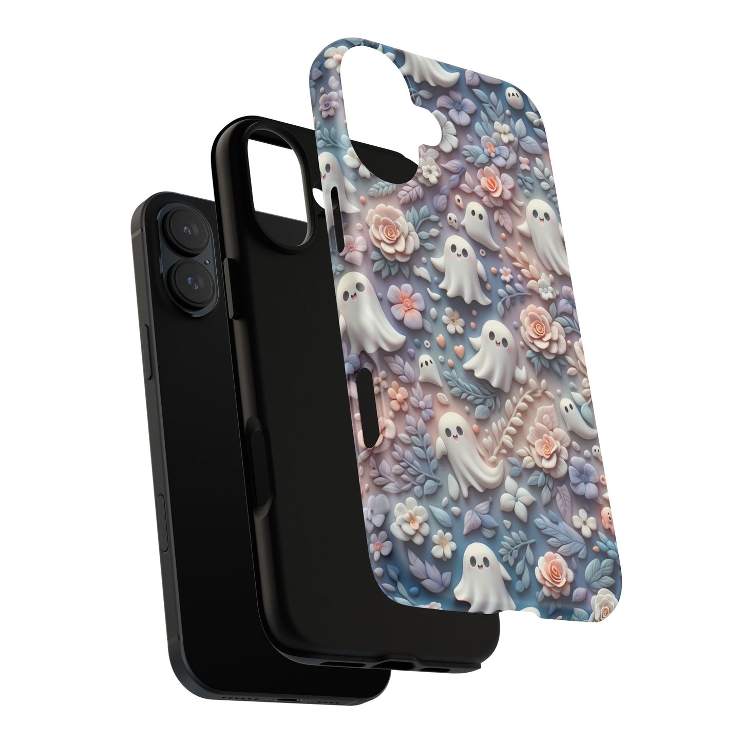 Ghosts Flowers Phone Case - Enchanting Ethereal Aesthetic