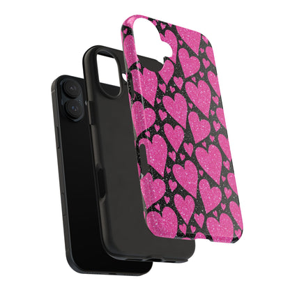 Glitter Hearts iPhone Case