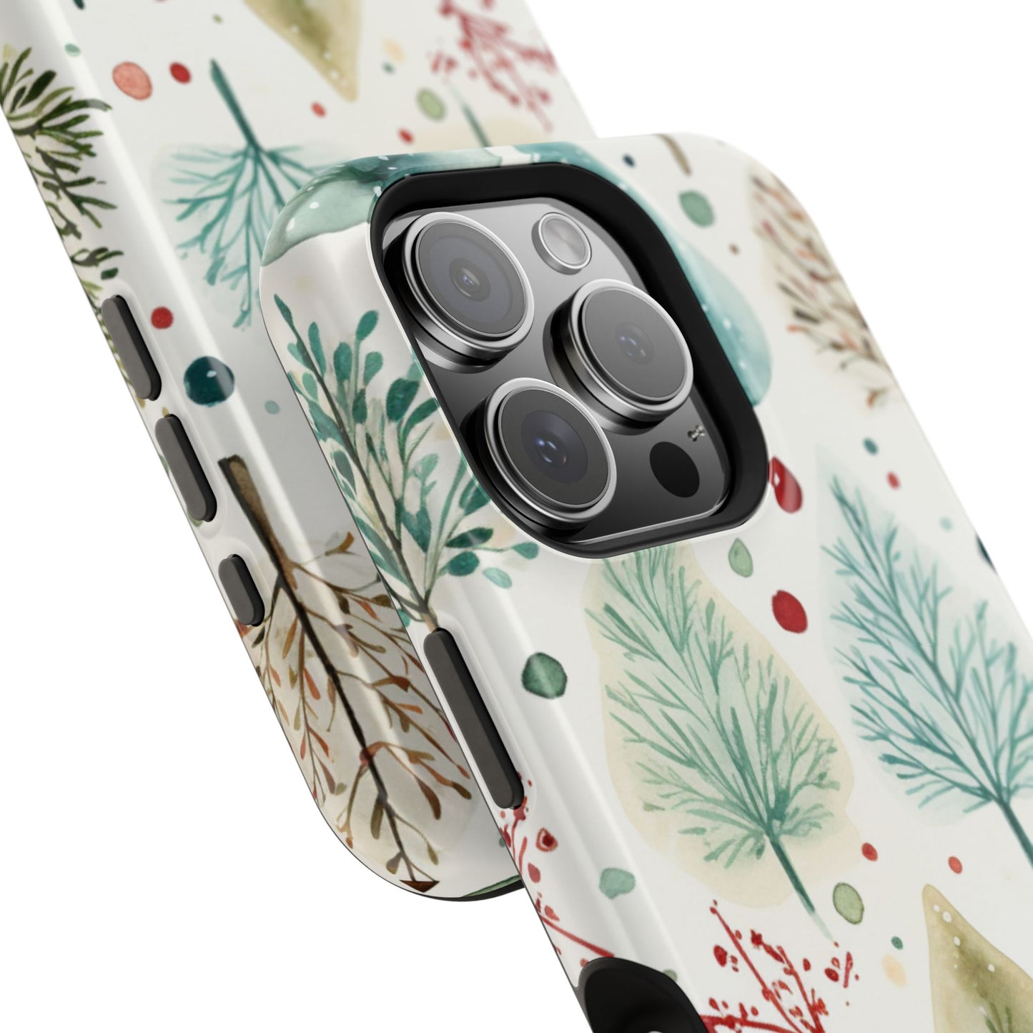 Watercolor Winter Trees MagSafe iPhone Case – Nature-Inspired, Holiday Theme Protective Cover