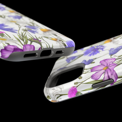 Wildflower Meadow MagSafe Case – Purple, Blue, and White Floral Design