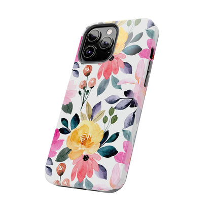 Blossoming Beauty – iPhone Series Case with Vibrant Watercolor Flowers