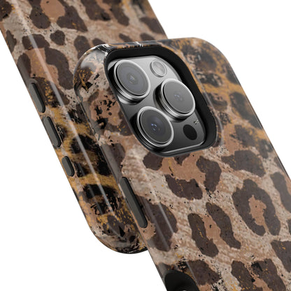 Vintage Distressed Leopard Print - MagSafe iPhone Series Case