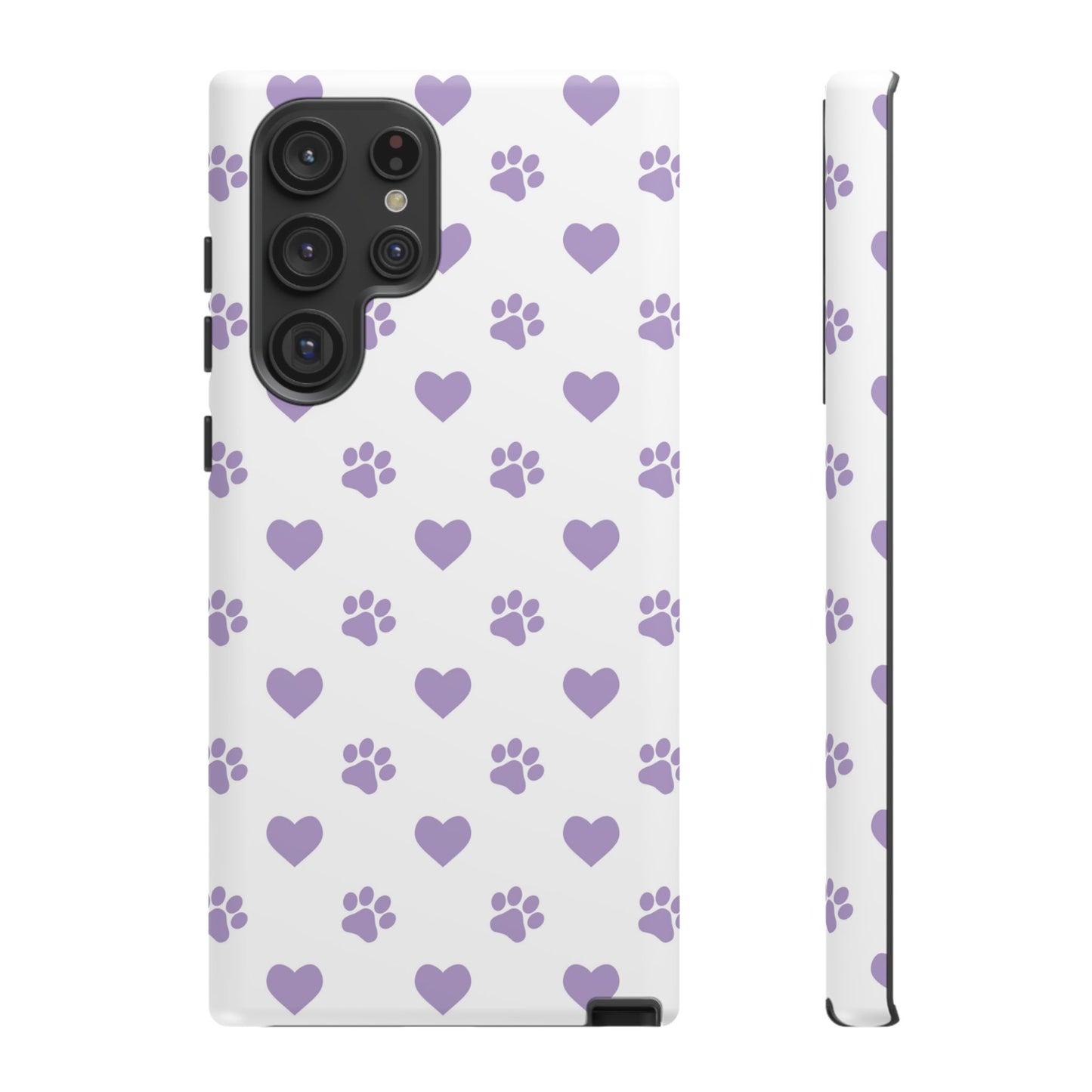 Paw Prints & Hearts – Samsung Galaxy Case, Cute and Durable Design