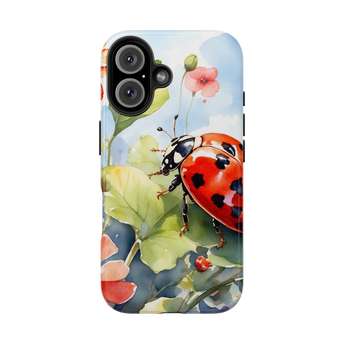 Watercolor Ladybug & Poppy Fields - iPhone Series Case