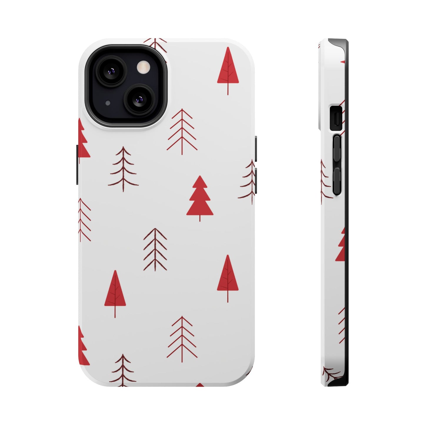 Scandi Red Pine Trees - MagSafe iPhone Series Case