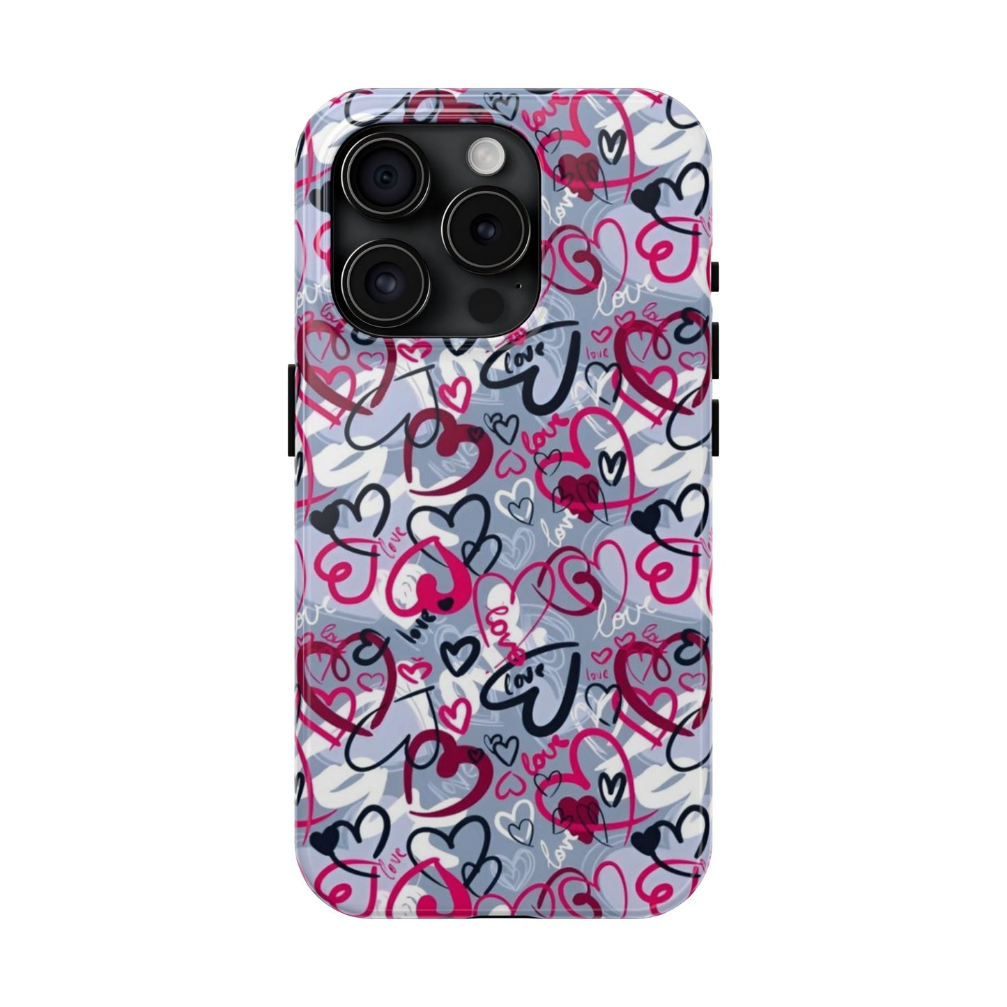 Graffiti Love Hearts iPhone Case