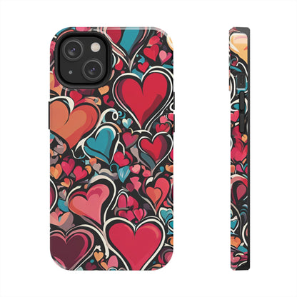 Vibrant Multicolor Heart Art – iPhone Case