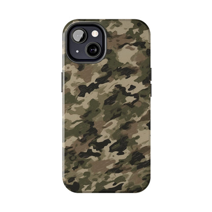 Classic Light Brown Camouflage – Durable iPhone Case with Timeless Design