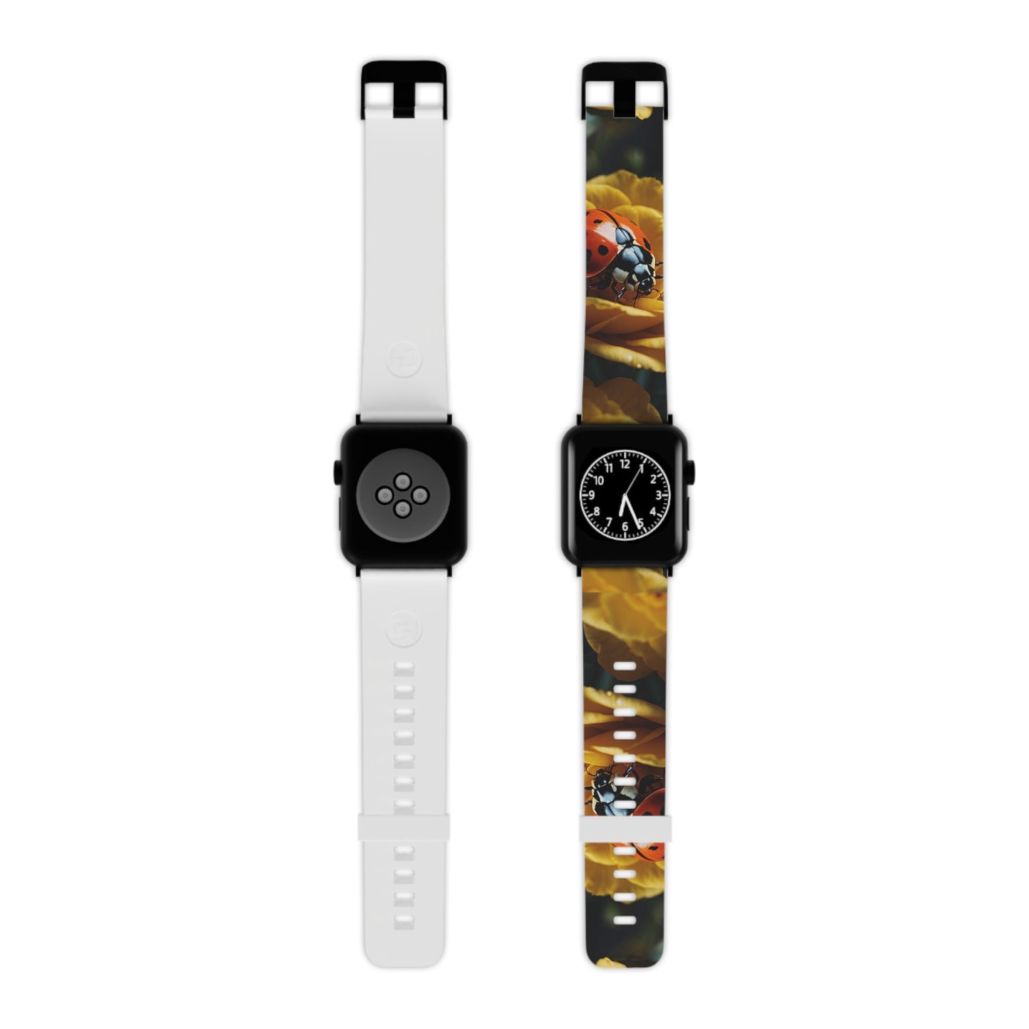 Ladybug on Yellow Petals Apple Watch Band