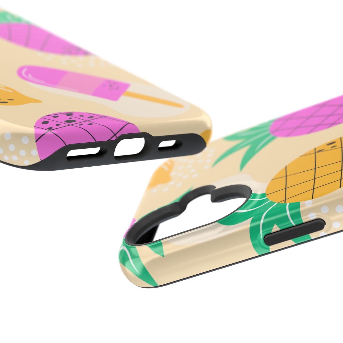 Tropical Pop MagSafe iPhone Case – Fun Pineapple & Lemon Design with Vibrant Summery Colors