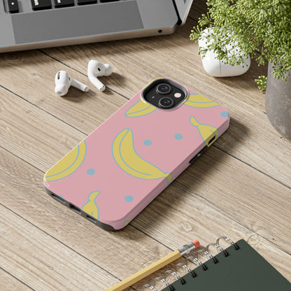 Pink Banana Pop iPhone Case – Cute Pastel Design with Fun Retro Vibe