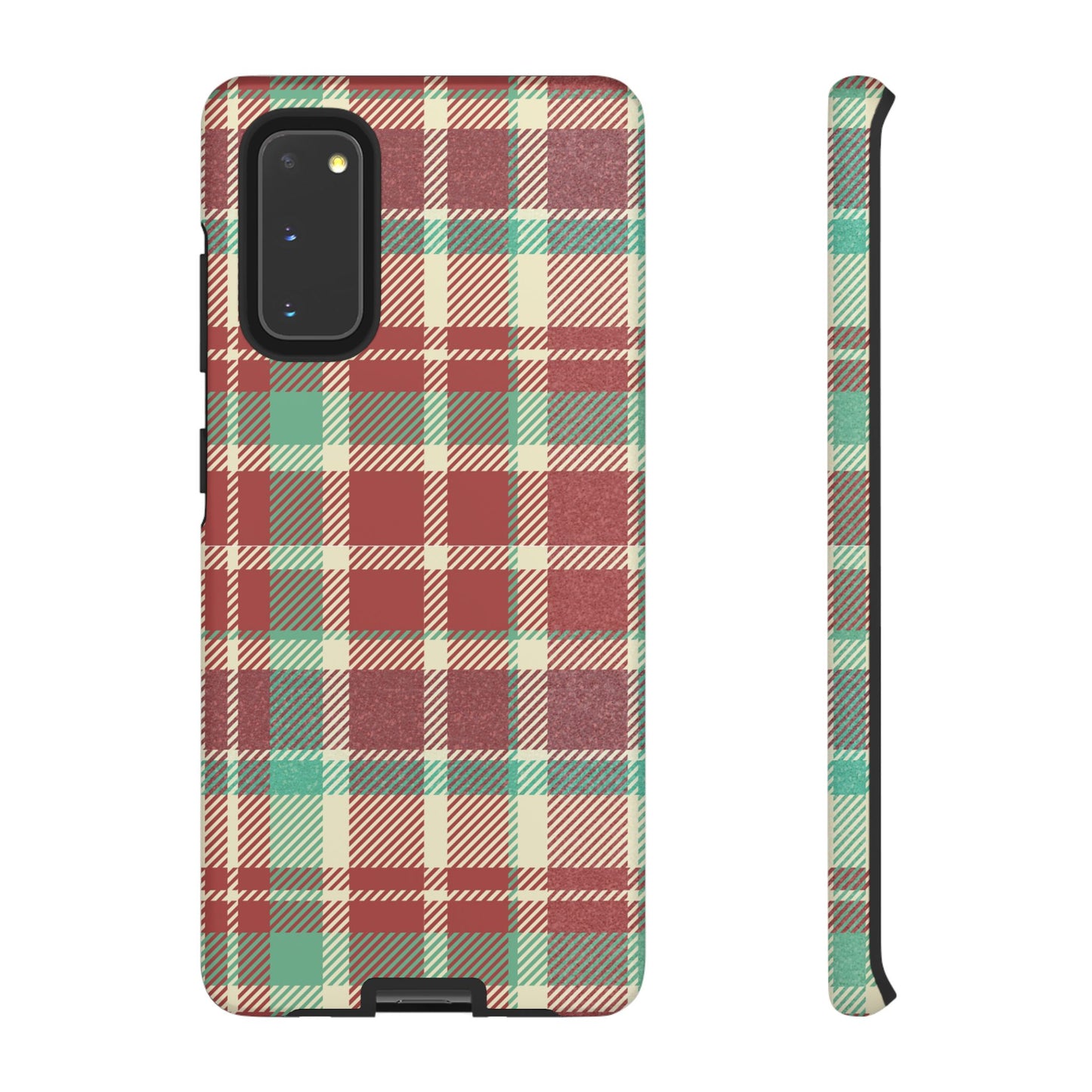 Vintage Plaid in Red & Cream – Samsung Galaxy Case with Timeless Style