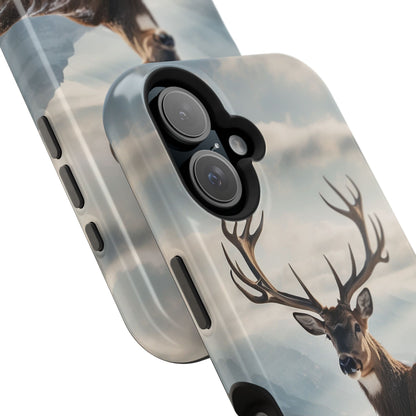 Alpine Majesty: Stag in Snow – MagSafe iPhone Case