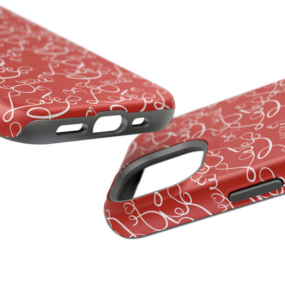 Love Script Red MagSafe Case – Stylish Handwritten Design