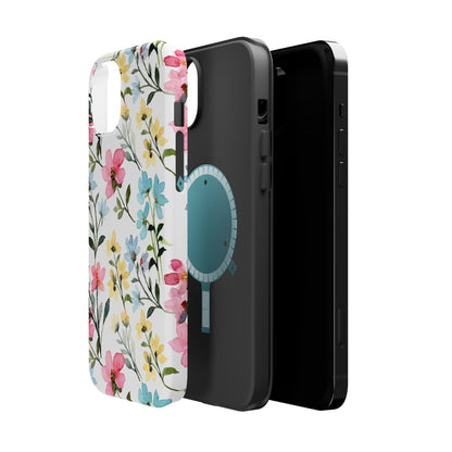 Watercolor Floral Bliss – MagSafe Case with Pastel Flower Design