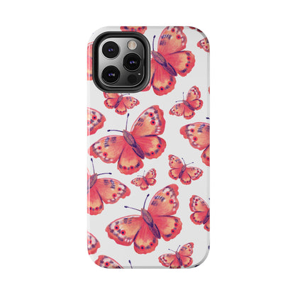 Coral Butterfly iPhone Case – Slim, Protective Design with Bold Watercolor Print