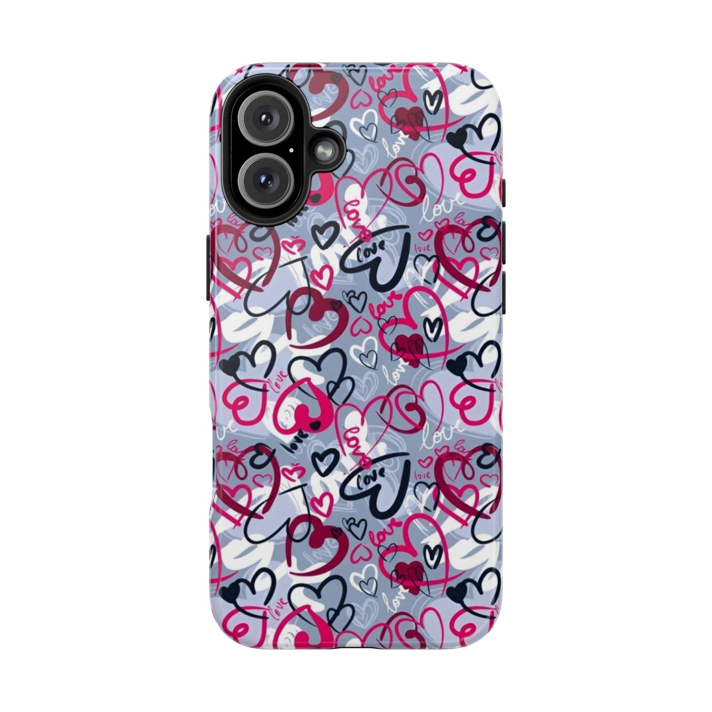 Graffiti Love Hearts iPhone Case