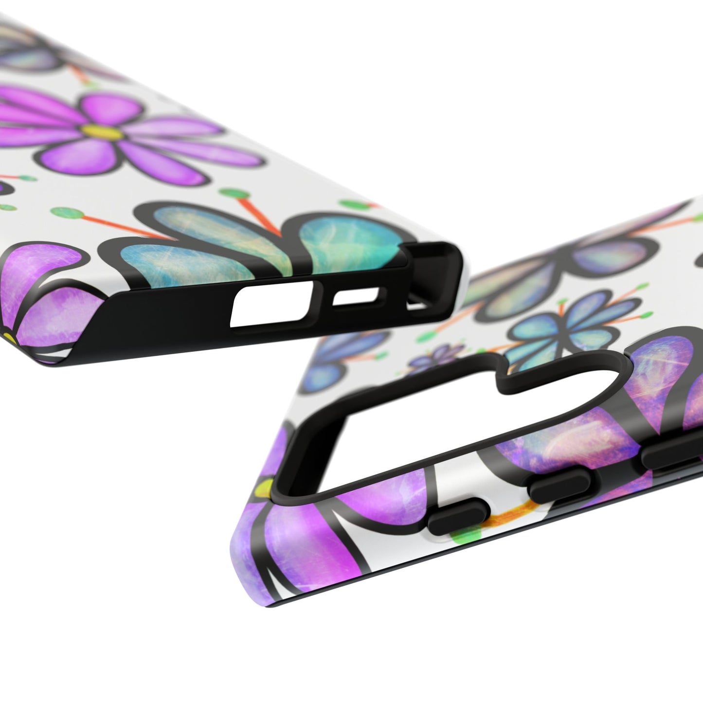 Whimsical Lavender Floral Samsung Galaxy Case – Ultra-Slim, High-Gloss Finish