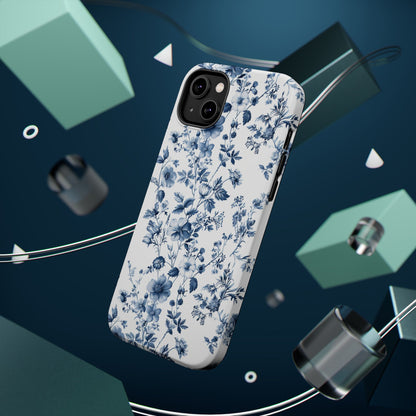 Enchanted Garden Blue Toile iPhone Case