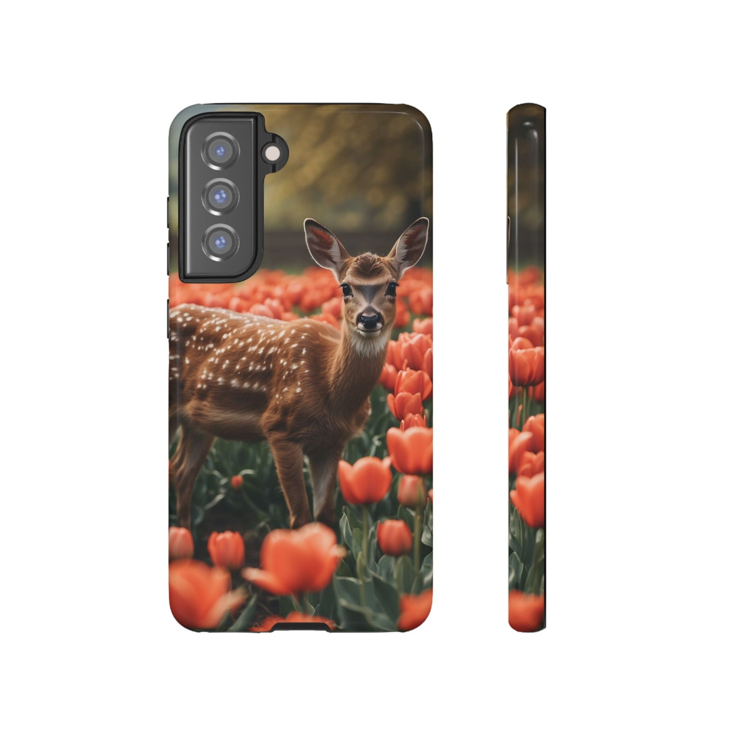 Fawn Among Tulips Samsung Galaxy Case