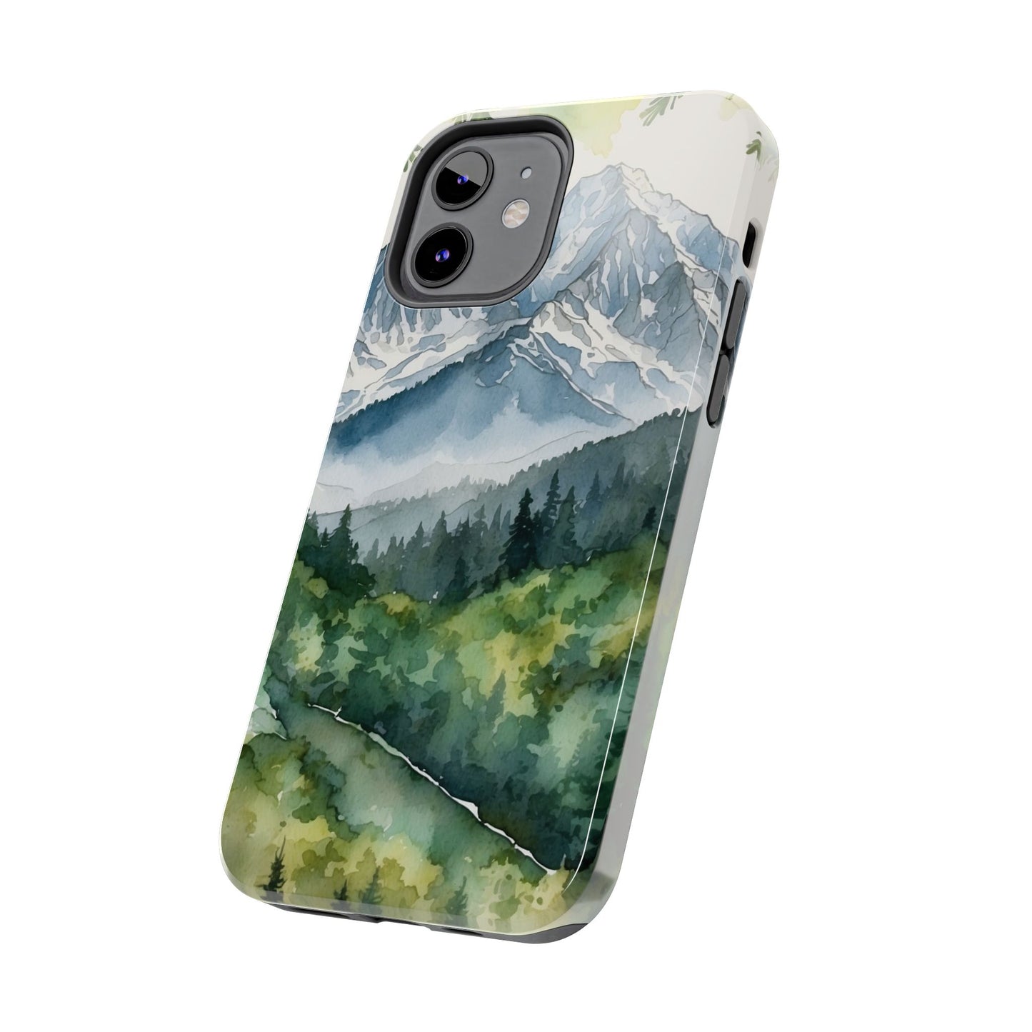 Watercolor Alpine Mountainscape - iPhone Case