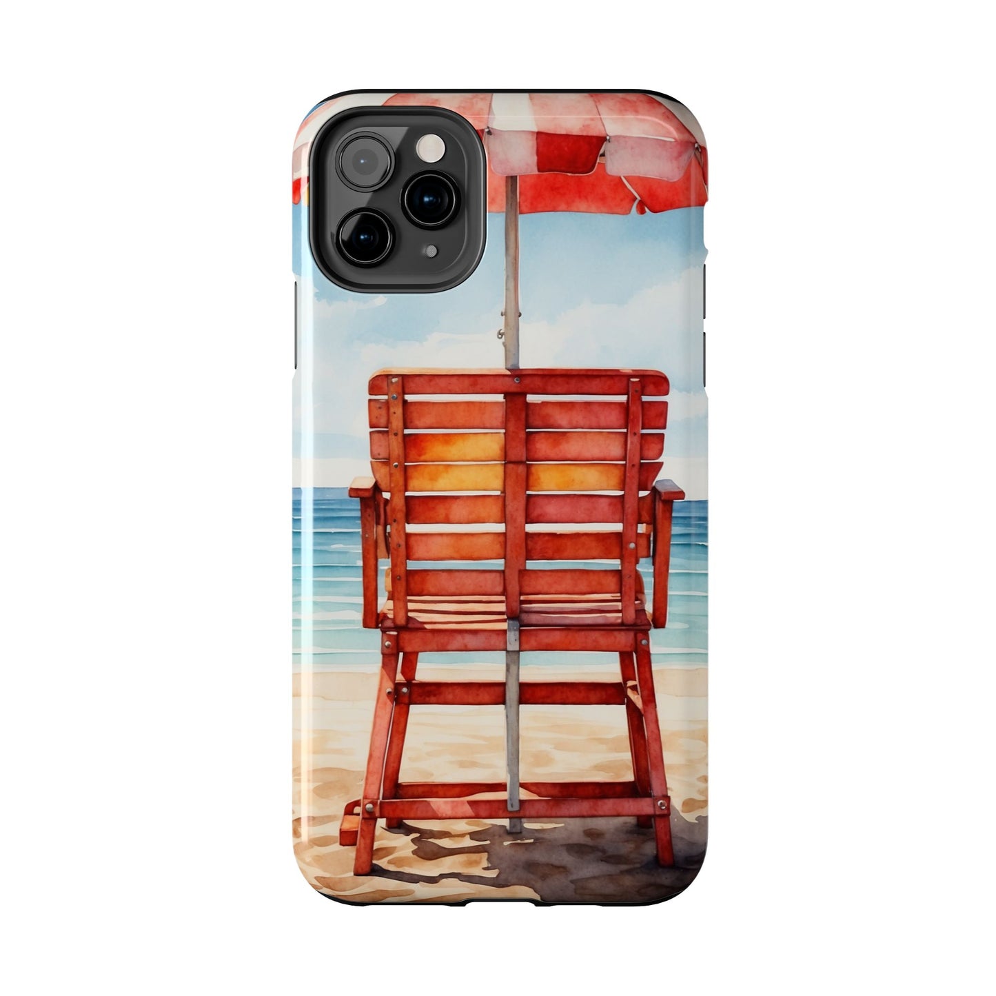 Beachfront Sunset Lounge iPhone Case – Rearview Edition