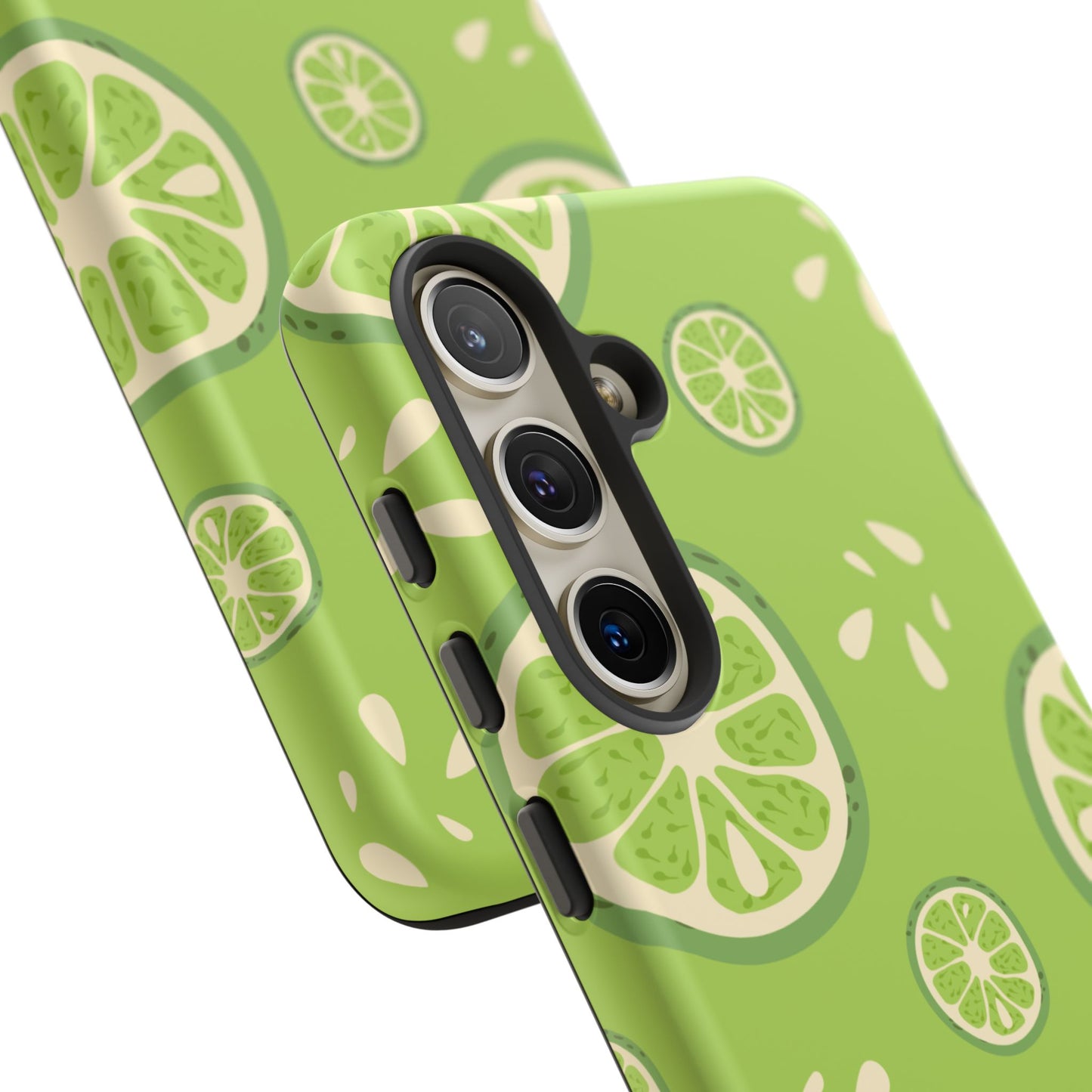 Zesty Lime Splash Tough Samsung Galaxy Case – Fresh Citrus Design, Dual-Layer Protection