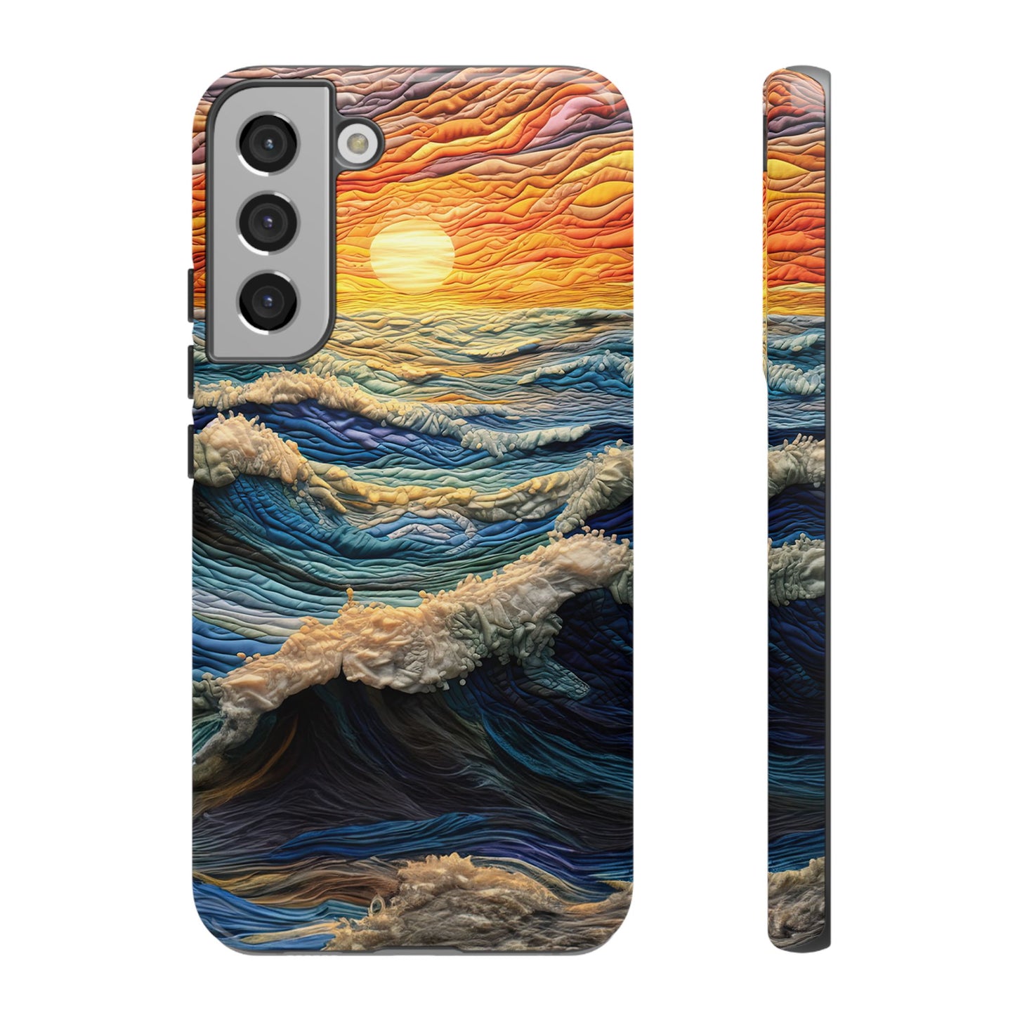 Textured Ocean Sunset Waves – Samsung Galaxy Series Case