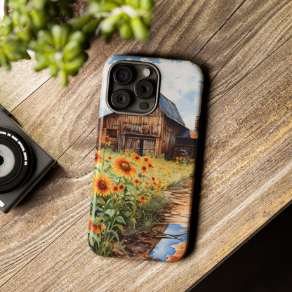 Sunflower iPhone Case  Rustic Farm Style