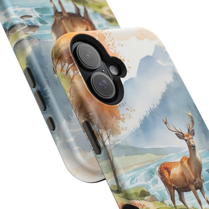 MagSafe-Compatible iPhone Case – Serene Valley Stag