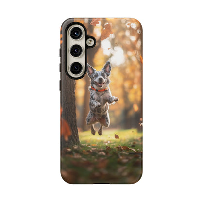 Energetic Blue Heeler Forest Pup Samsung Galaxy Case – Durable Outdoor-Inspired Design