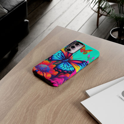 Vivid Butterfly & Floral Burst - Samsung Galaxy Case