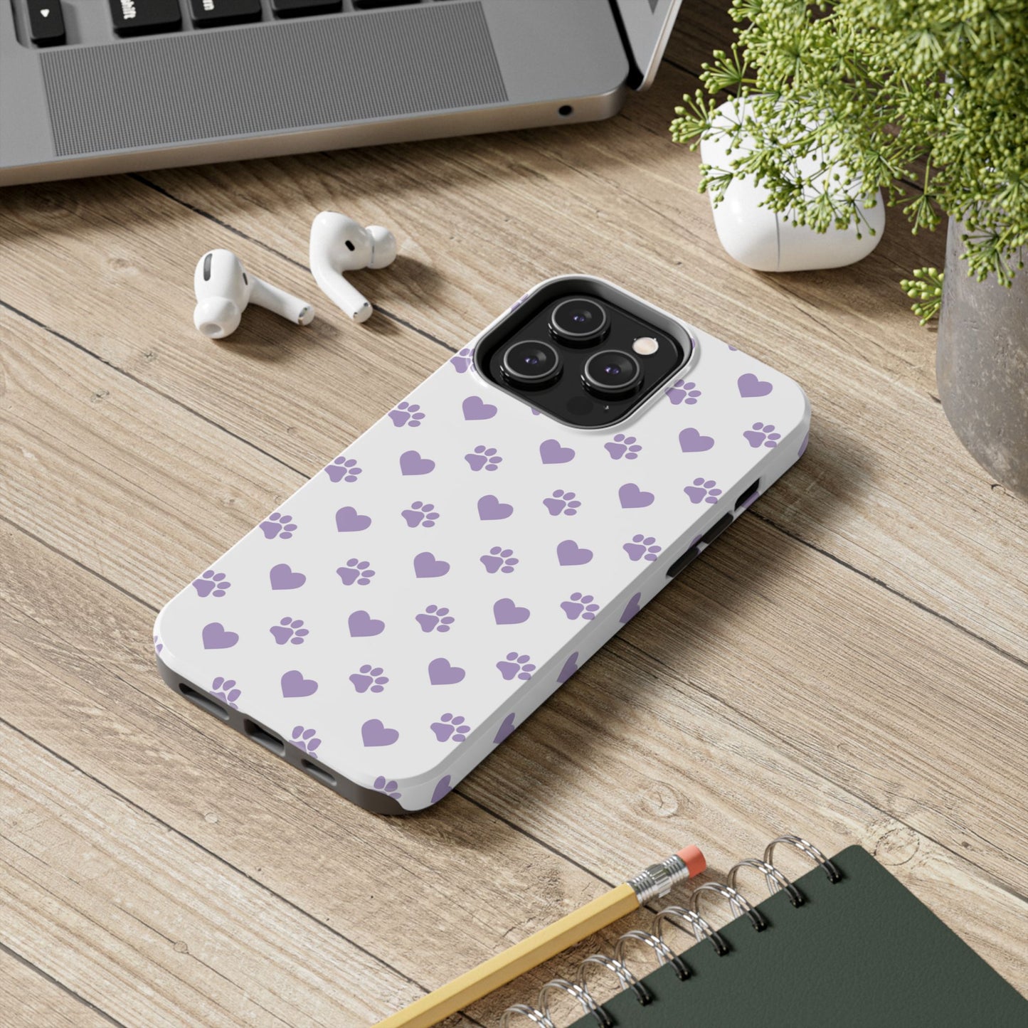 Paw Prints & Hearts – Cute and Durable iPhone Case for Animal Lovers