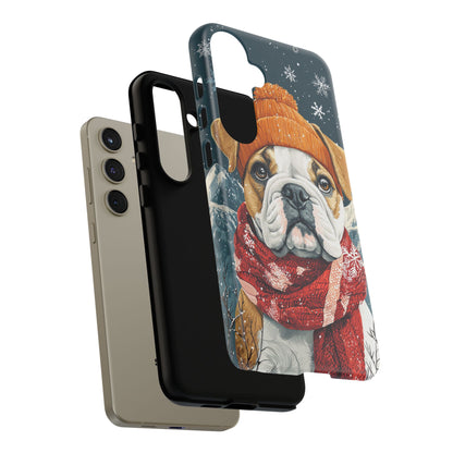 Cozy French Bulldog Samsung Galaxy Case – Rustic Fireplace Protective Cover