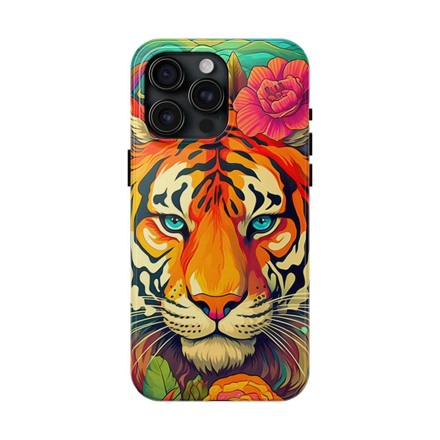 Fierce Rainbow Tiger Art - iPhone Series Case