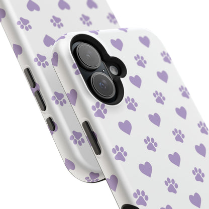 Paw Prints & Hearts – MagSafe iPhone Case with Adorable Pet-Lover Design