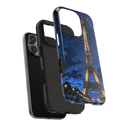 iPhone Case - Eiffel Tower Under Starlit Sky Design