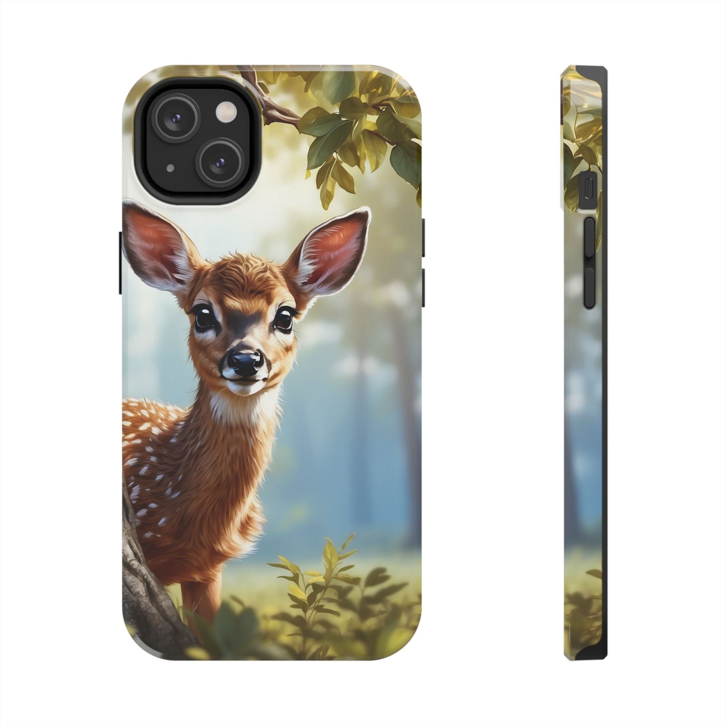 Whimsical Fawn in a Sunlit Forest iPhone Case