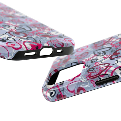 Graffiti Love Hearts iPhone Case