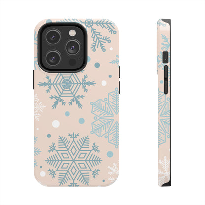 Winter Snowflakes iPhone Case – Shockproof, Smooth Matte Finish, Dual-Layer Protection