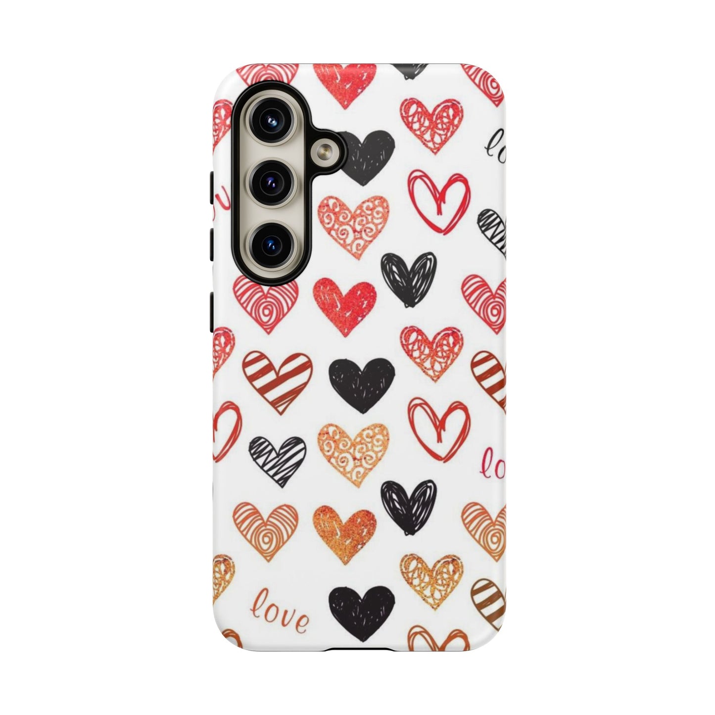 Samsung Galaxy Case: Hand-Drawn Hearts & Love