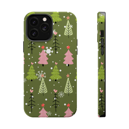 Whimsical Christmas Tree Pattern – MagSafe Phone Series Case