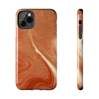 Earthy Terracotta Swirl MagSafe iPhone Case – Elegant Design with Magnetic Precision