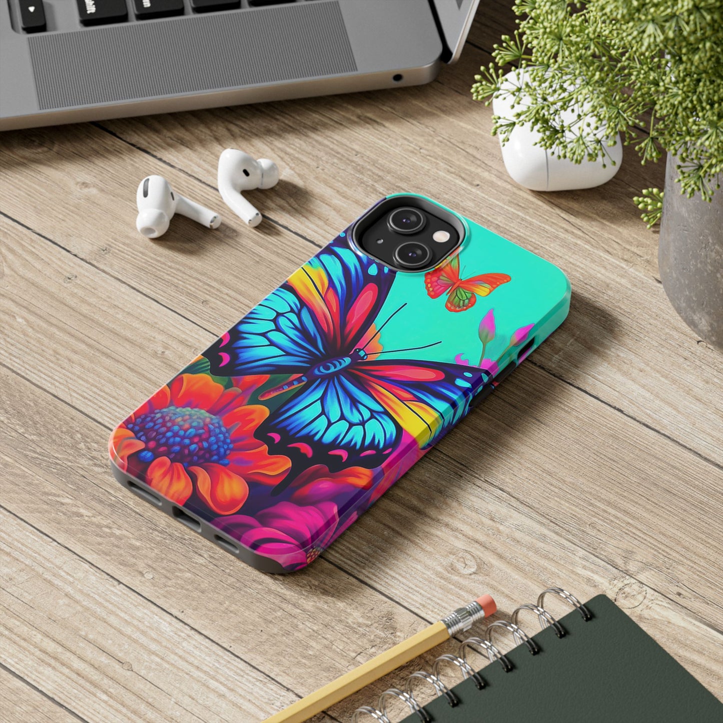 Vivid Butterfly & Floral Burst - iPhone Series Case