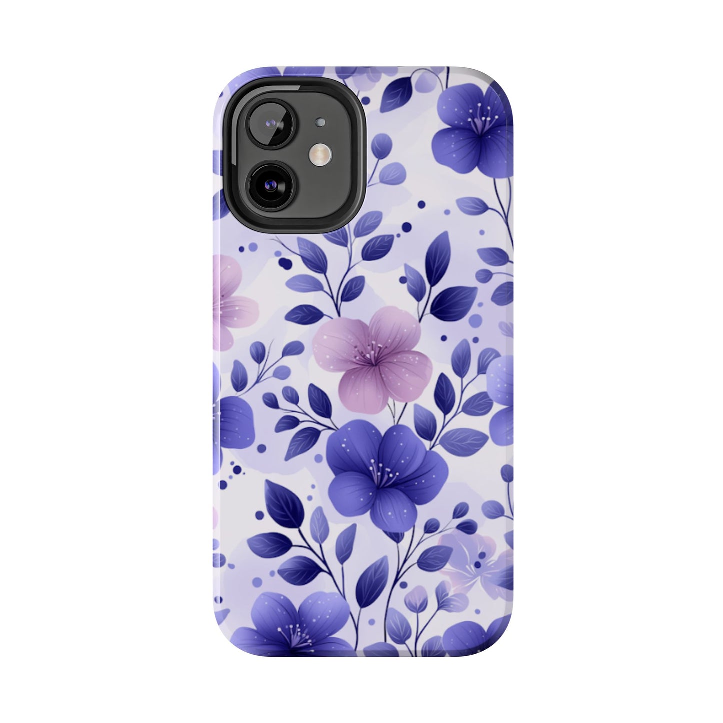 Purple Floral iPhone Case – Durable Protection with Elegant Flower Design - BOGO Cases