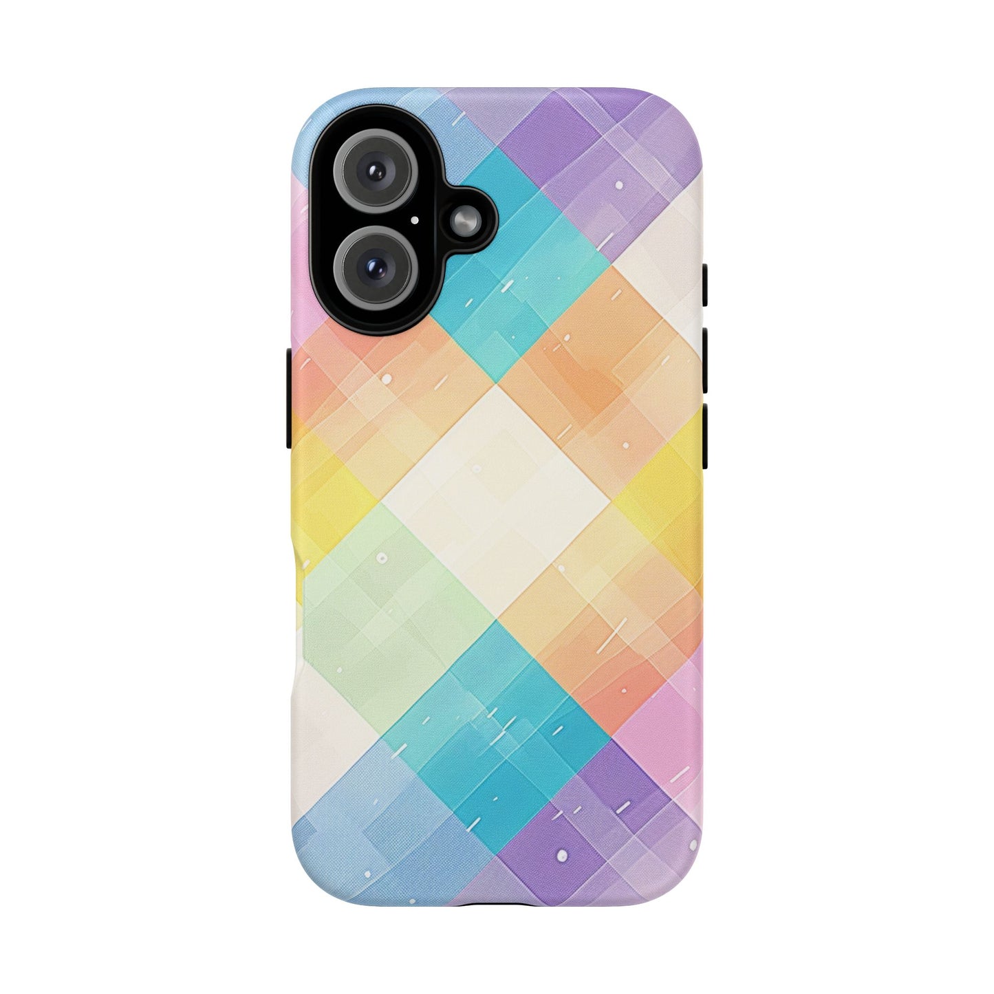 Pastel Plaid Watercolor iPhone Case