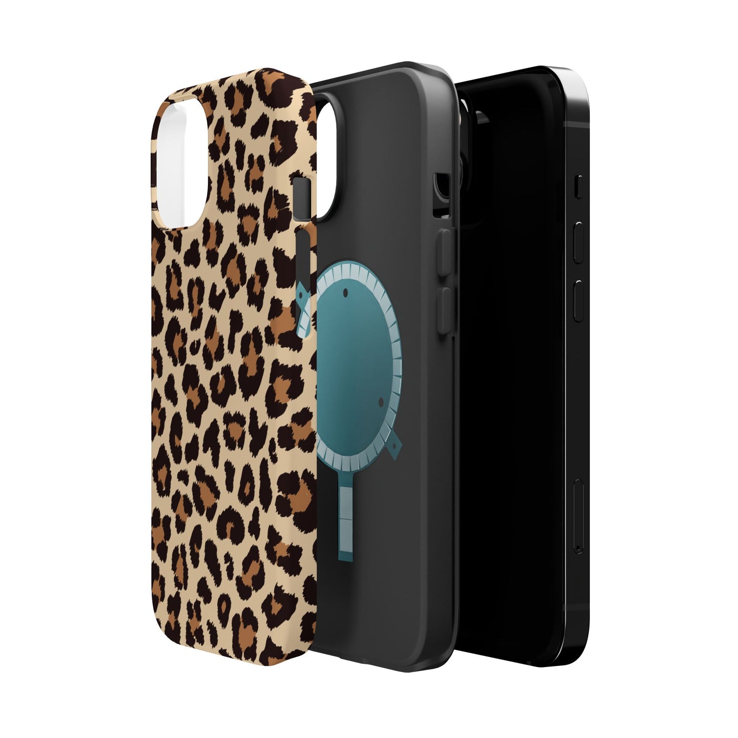 Wild Leopard Print Tough MagSafe iPhone Case – Bold Animal Pattern Design with Dual-Layer Protection