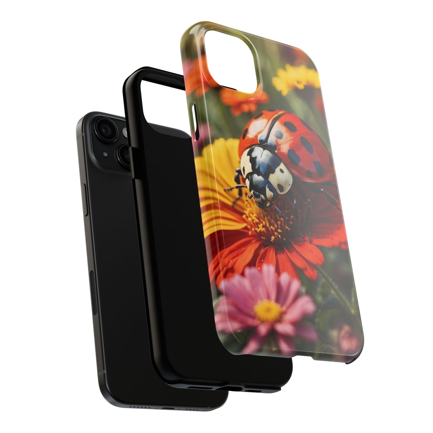 Ladybug on Orange Daisy - iPhone Series Case