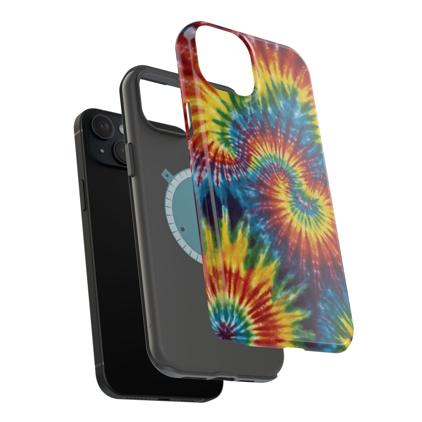 Retro Rainbow Tie-Dye MagSafe Case – Swirl Design